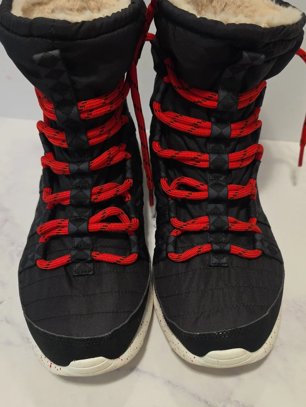 Nike Women’s Black and Red Insulated Winter Boots